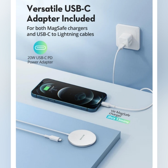 USB C Magnetic Wireless Charger for MagSafe Charger - Picture 2 of 7